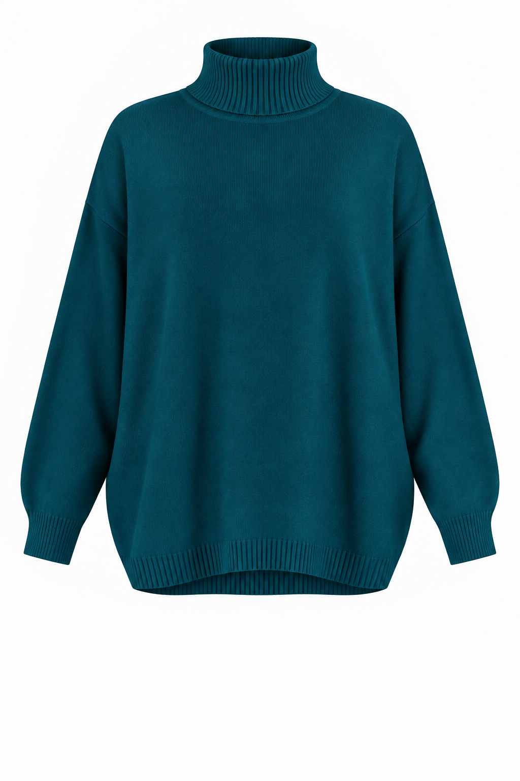 ZENA RIBBED POLO NECK SUPERSOFT KNIT