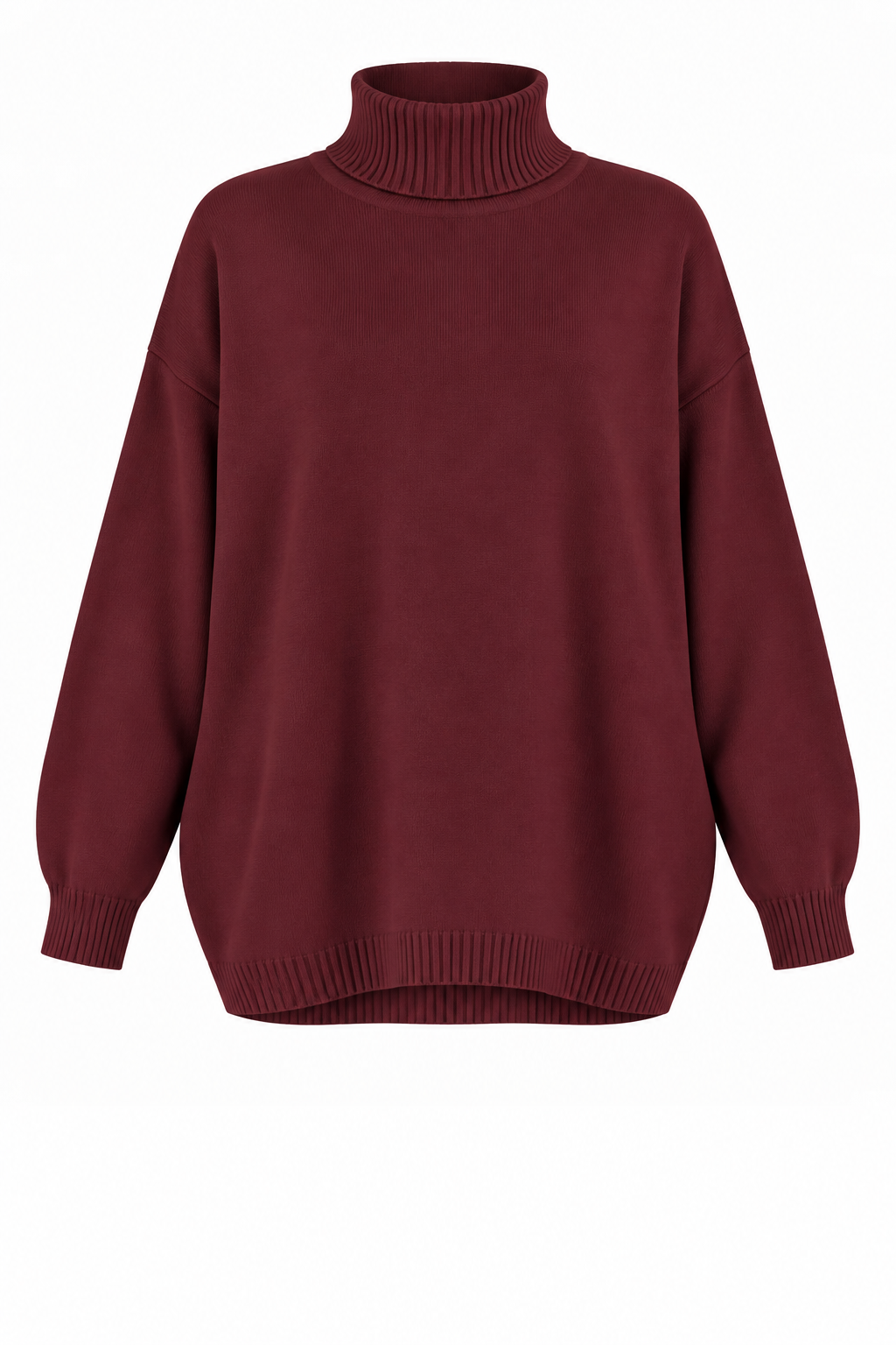 ZENA RIBBED POLO NECK SUPERSOFT KNIT