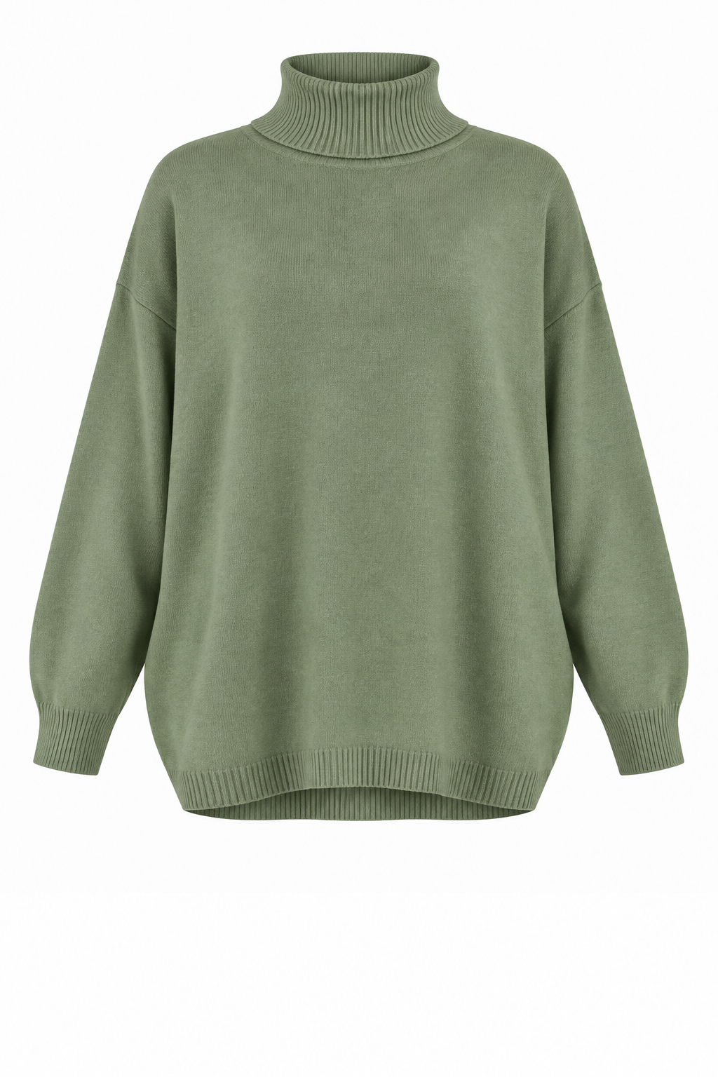 ZENA RIBBED POLO NECK SUPERSOFT KNIT
