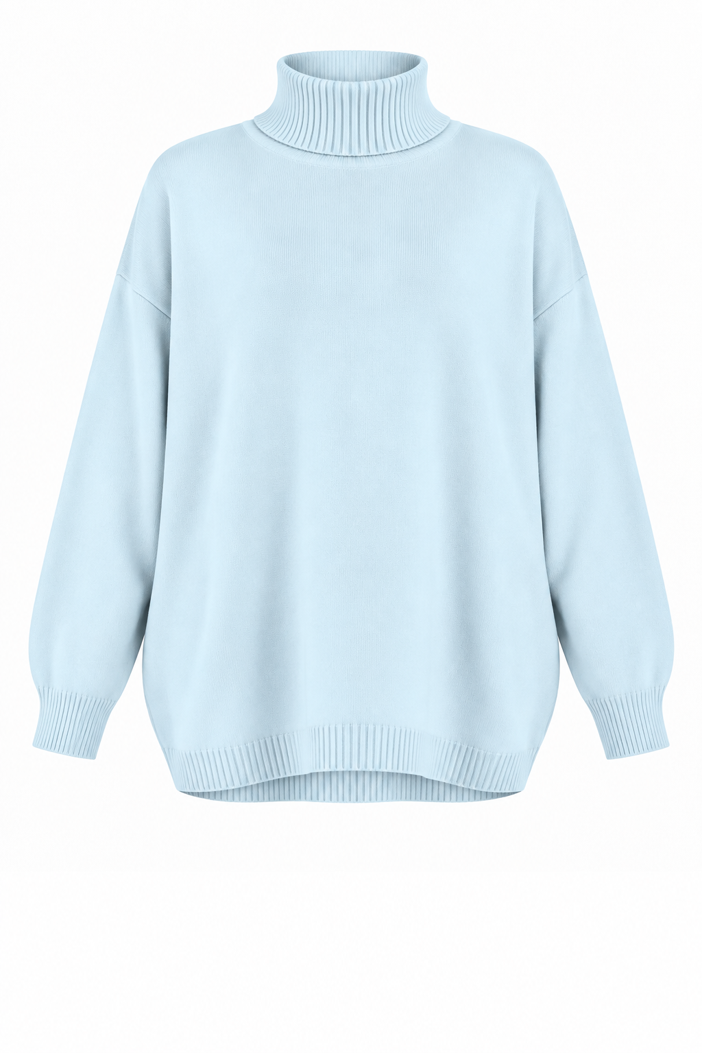 ZENA RIBBED POLO NECK SUPERSOFT KNIT