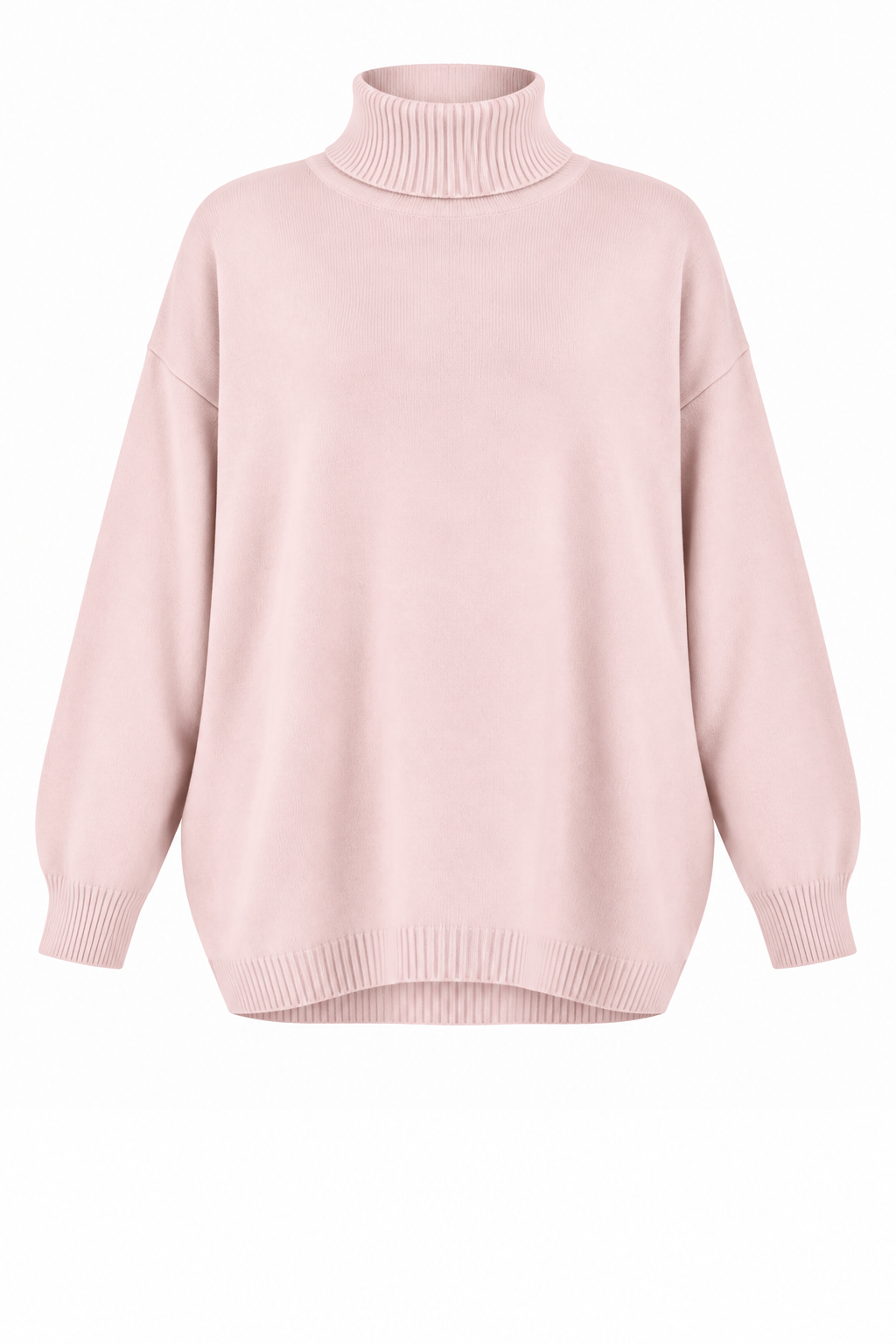 ZENA RIBBED POLO NECK SUPERSOFT KNIT