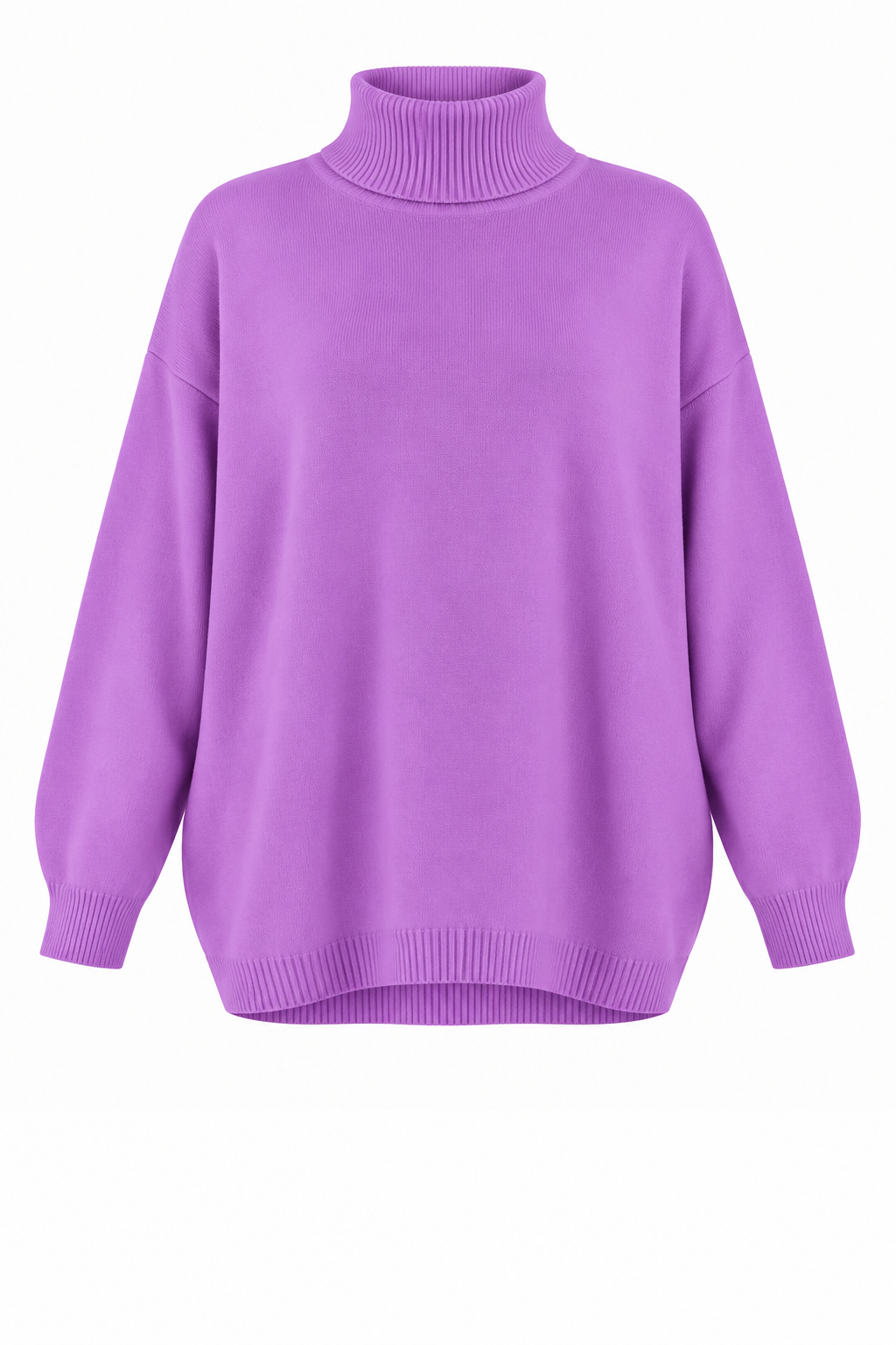 ZENA RIBBED POLO NECK SUPERSOFT KNIT