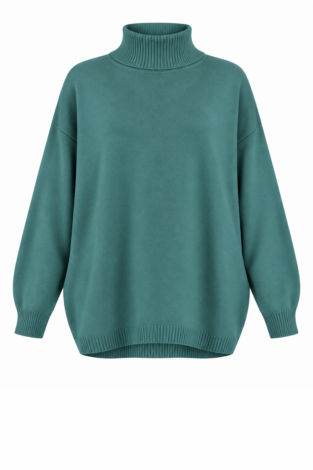 ZENA RIBBED POLO NECK SUPERSOFT KNIT