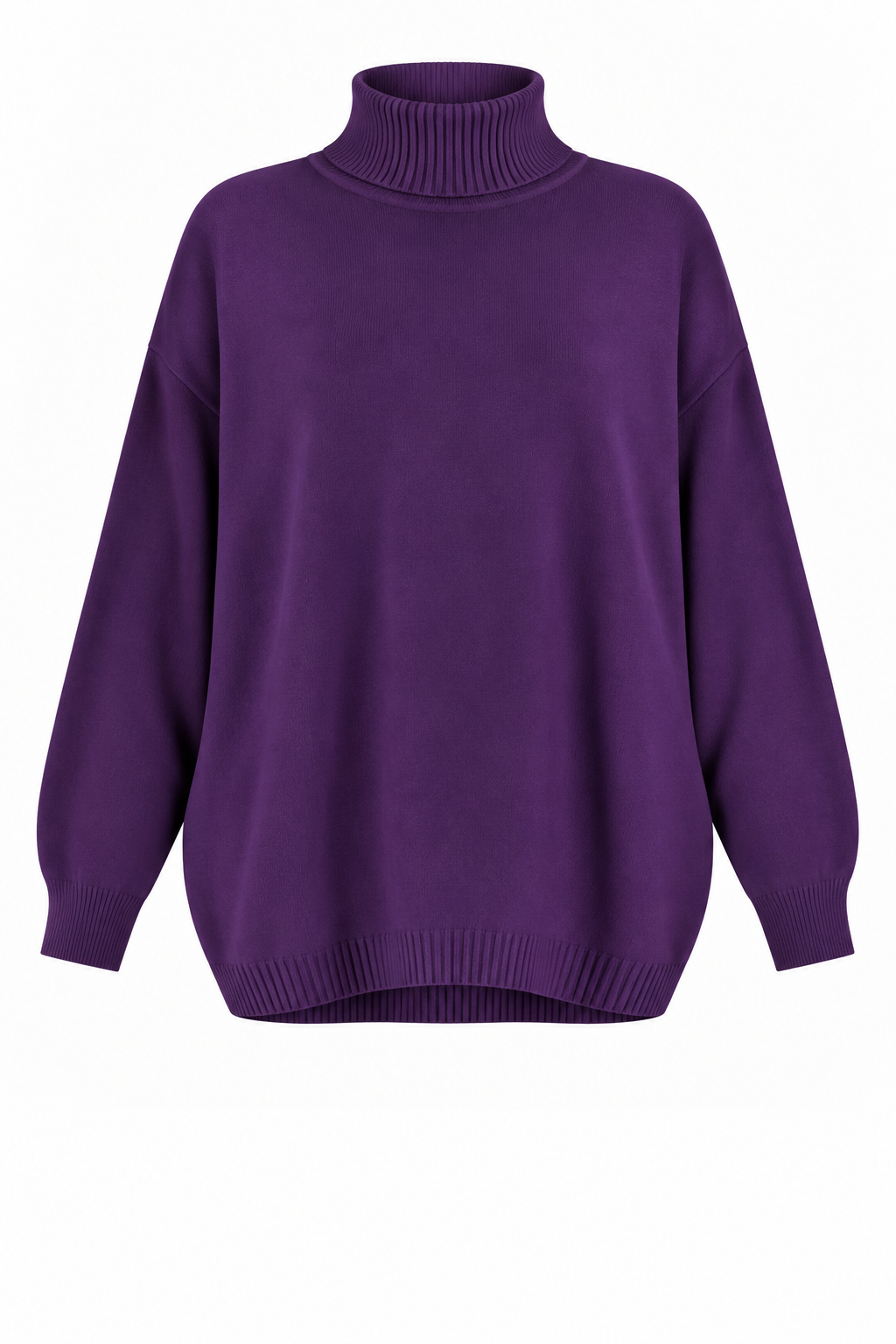 ZENA RIBBED POLO NECK SUPERSOFT KNIT