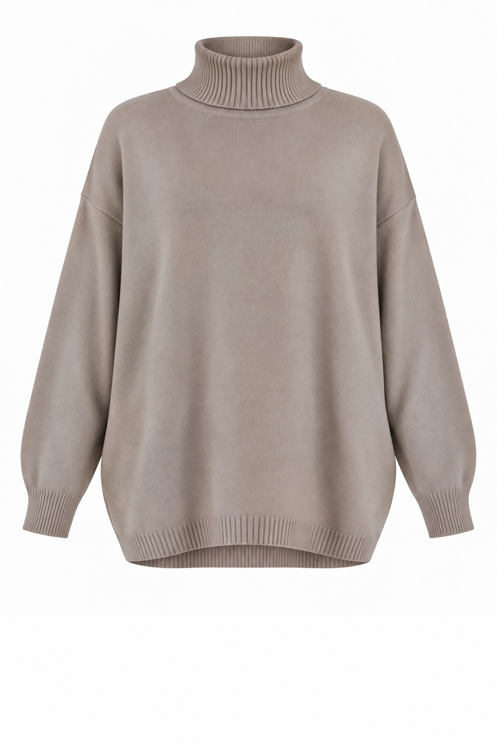 ZENA RIBBED POLO NECK SUPERSOFT KNIT