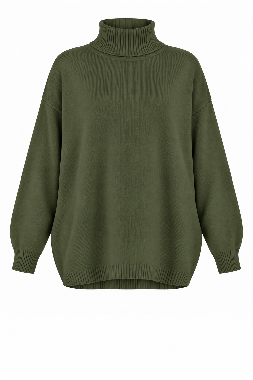 ZENA RIBBED POLO NECK SUPERSOFT KNIT