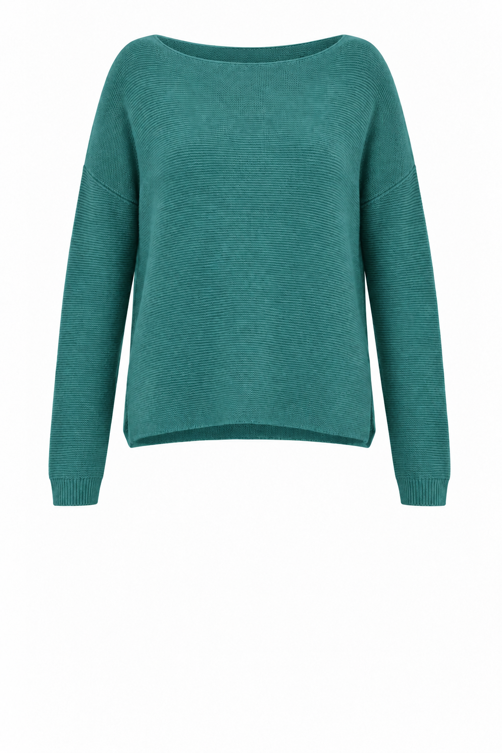 JENNA FINE RIB BOAT NECK KNIT