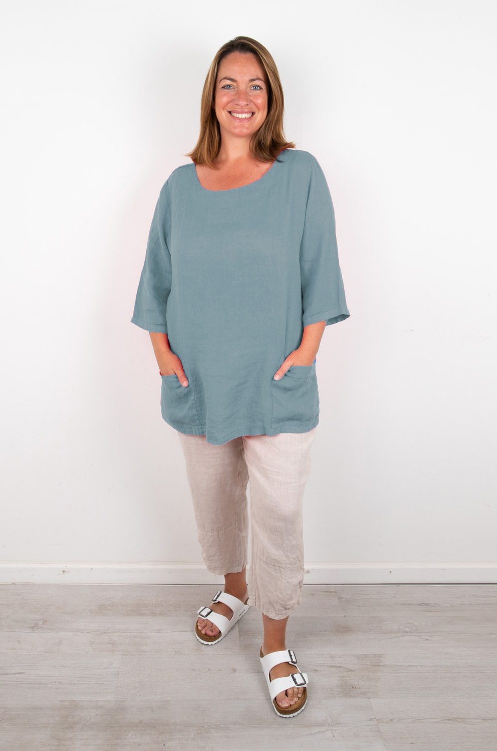 Edie-X-Denim-Blue-2-Pocket-Linen-Top-Denim-Blue