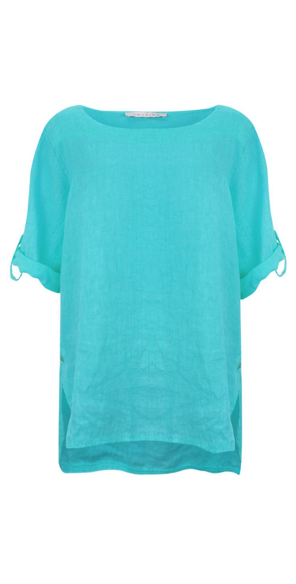 ELENA CURVE LINEN TOP