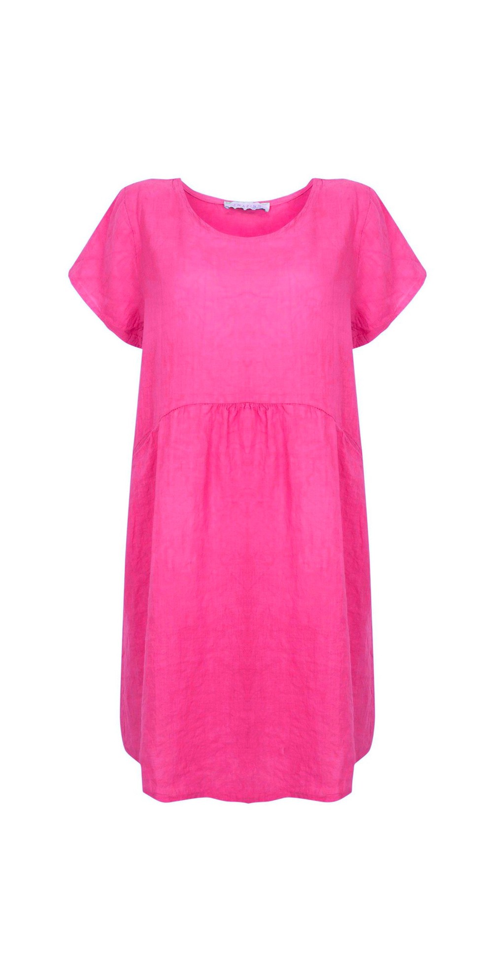 Lexia-Linen-Dress-Fuchsia